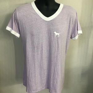 PINK Victoria’s Secret Purple V Neck T Shirt L